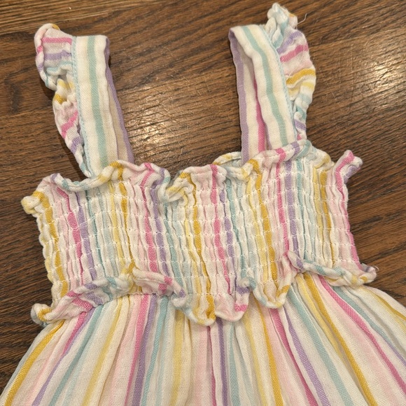 Angel Dear Girls' 2-Pc. Smocked Rainbow Striped Dress & Bloomer Set - Baby - Picture 4 of 9